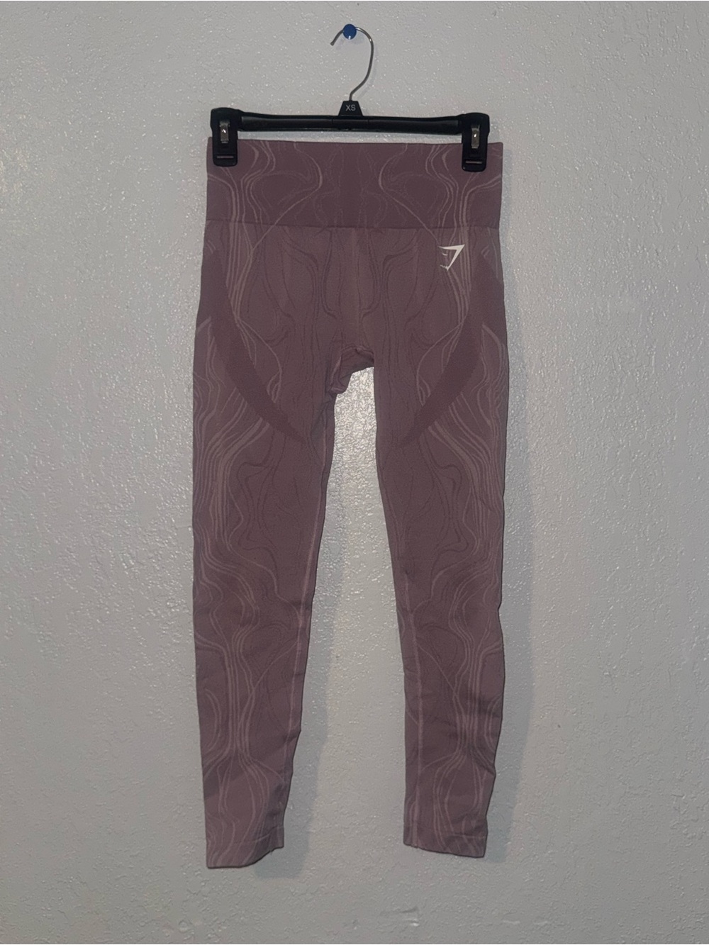 Gymshark Dusty Mauve Wave Seamless Leggings